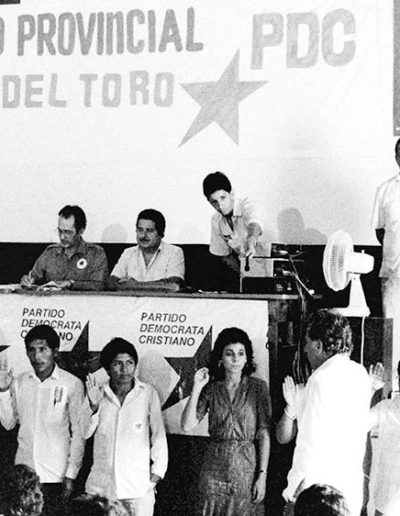Juramentación de nuevos miembros del PDC, 1983.